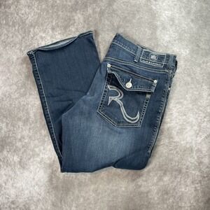 Rock & Republic Jeans Sz 36 x 30 Mens Bootcut Pocket Flap Stitching R